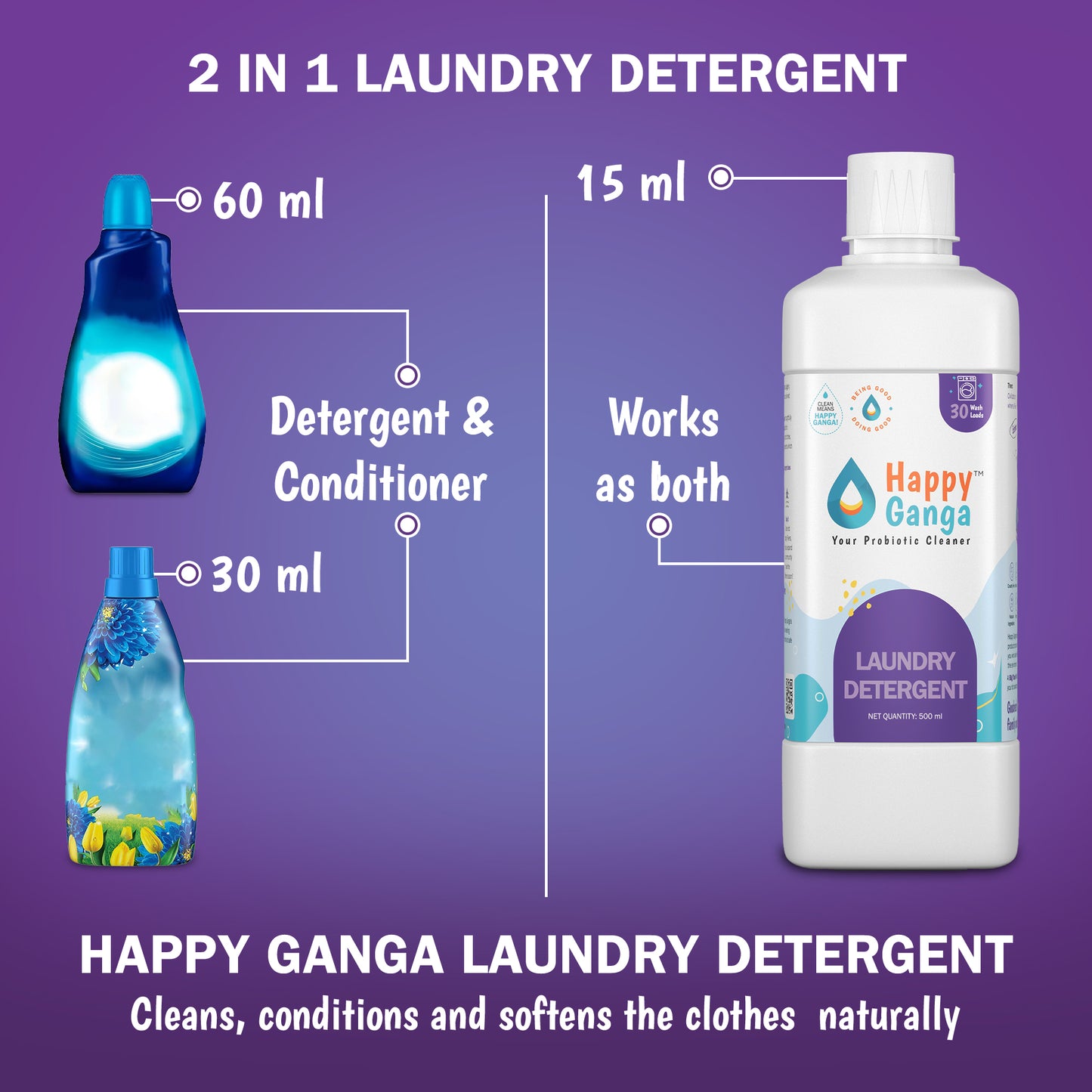 500 ML - Laundry Detergent - 30 Wash Loads